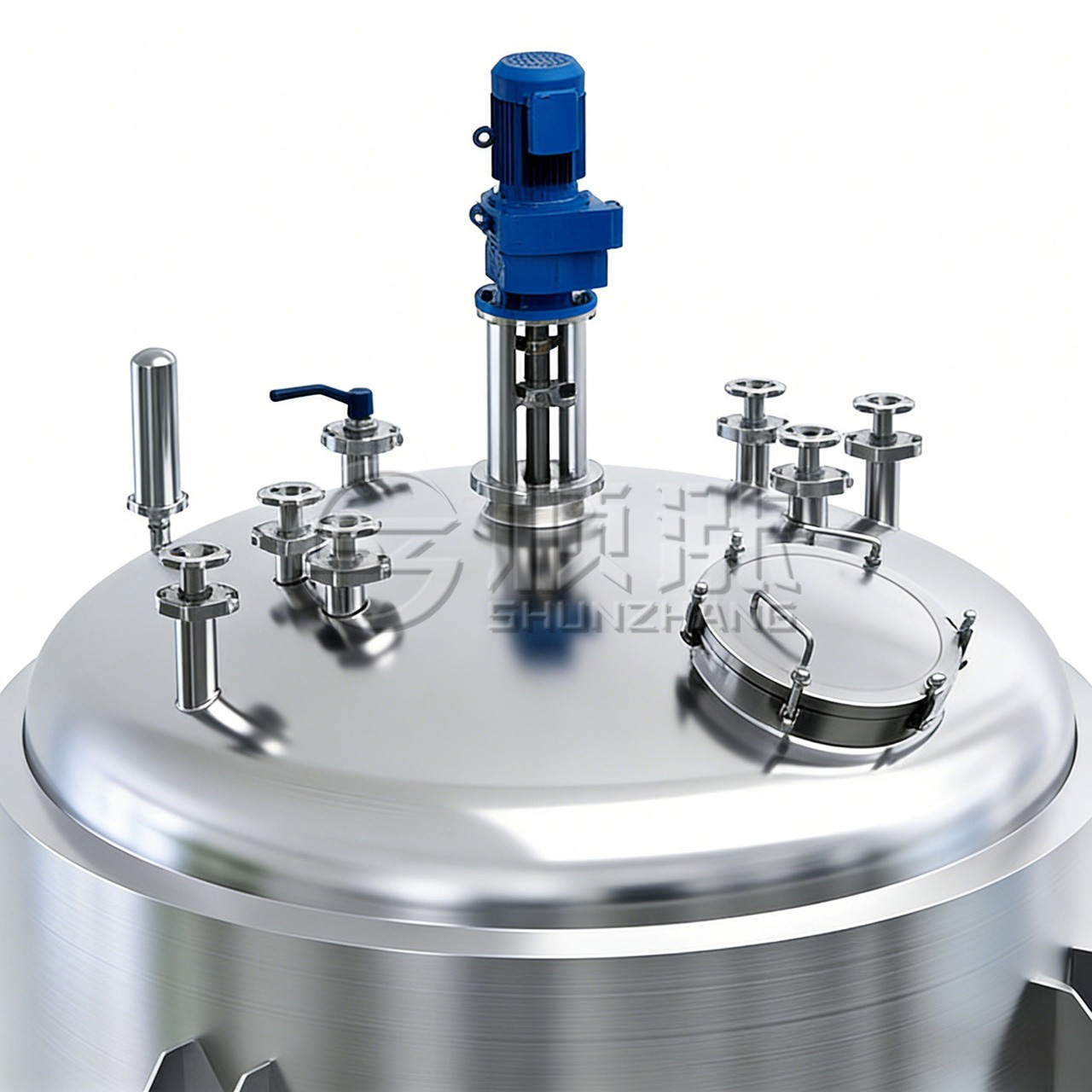 不锈钢反应釜源头厂家,采用 304/316L 不锈钢材质,焊接工艺稳固耐用,适用于各类化工、制药、食品反应釜设备,支持定制。
